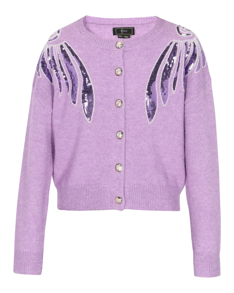 FAINA Strickjacke Frauen lila Lila