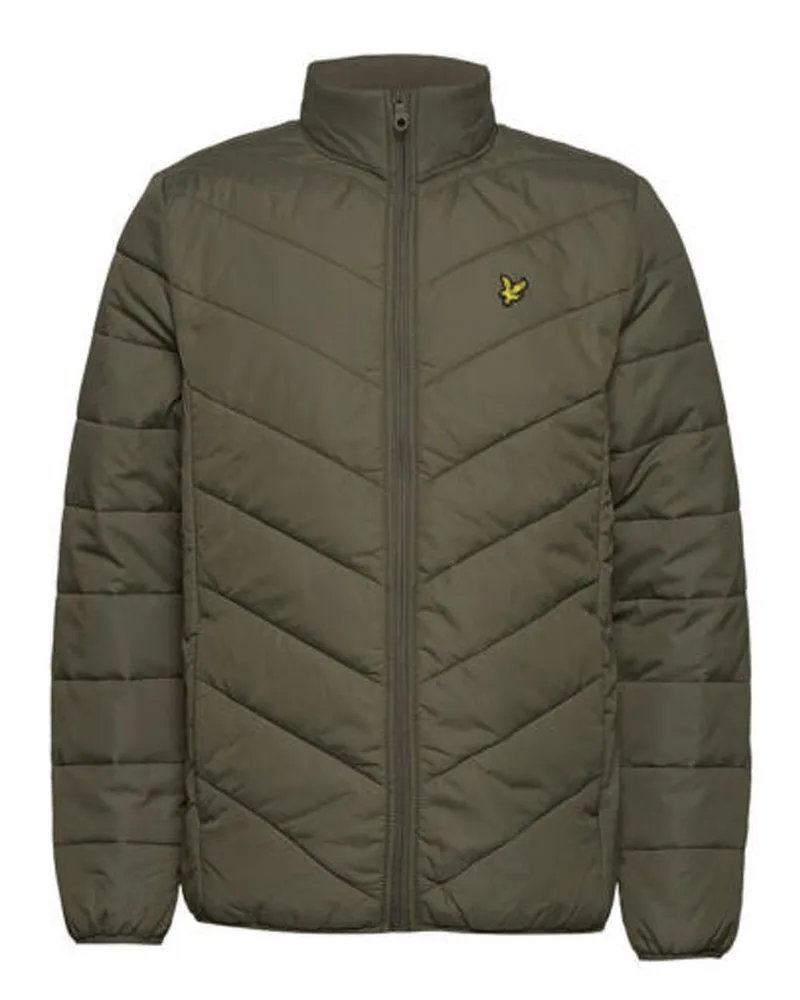 Lyle & Scott Logo Herren Khaki gepolsterte Mantel Khaki
