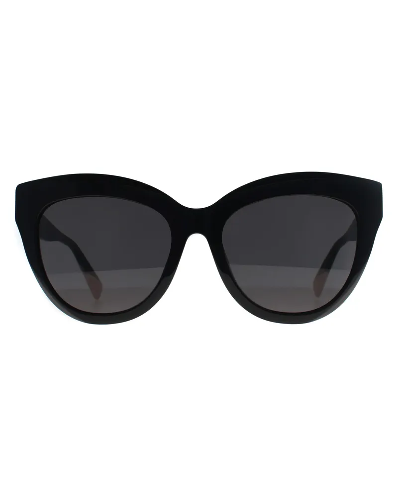 Furla Cat Eye Damen Sonnenbrille SFU780, Shiny Smoke Dark Grey - Schwarz Schwarz