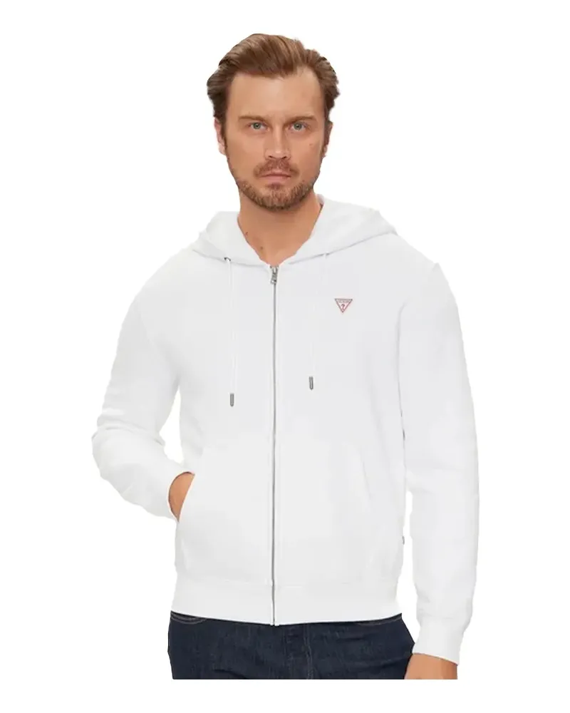 Guess Herren-Sweatshirt mit G-Dreieck Weiß
