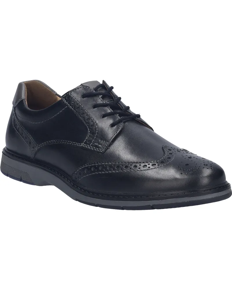 Josef Seibel Herren Halbschuh Stuart 04 in schwarz-kombi Schwarz