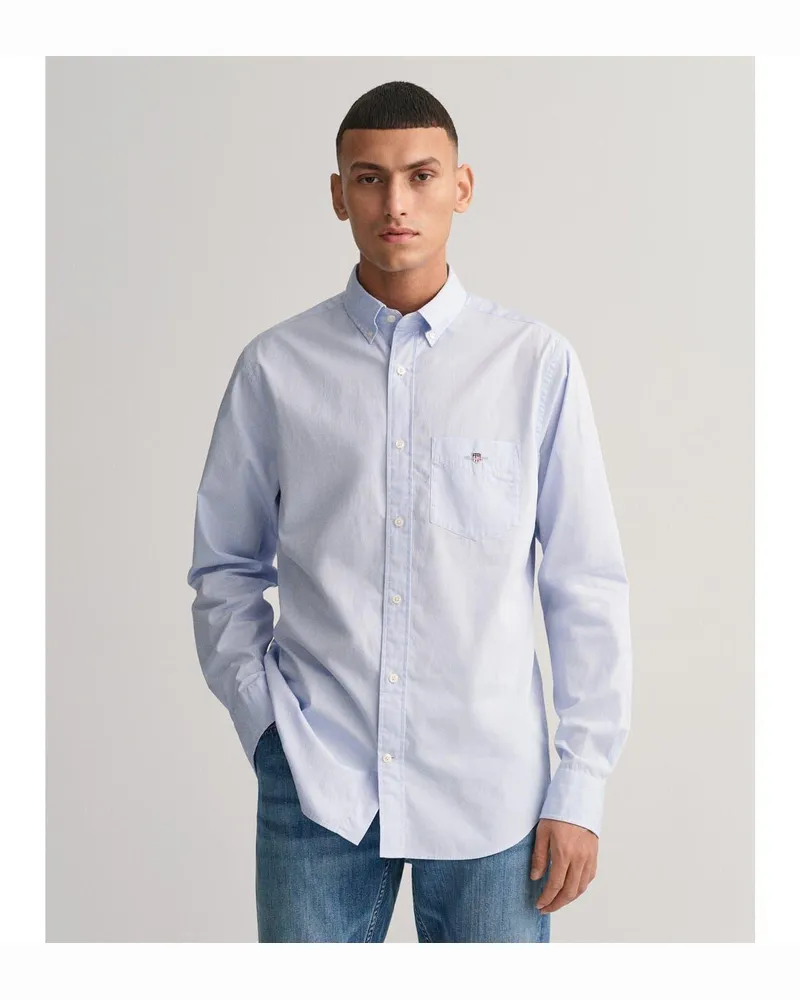 Gant Hemd für Herren, Popelin (Blassblau Blau