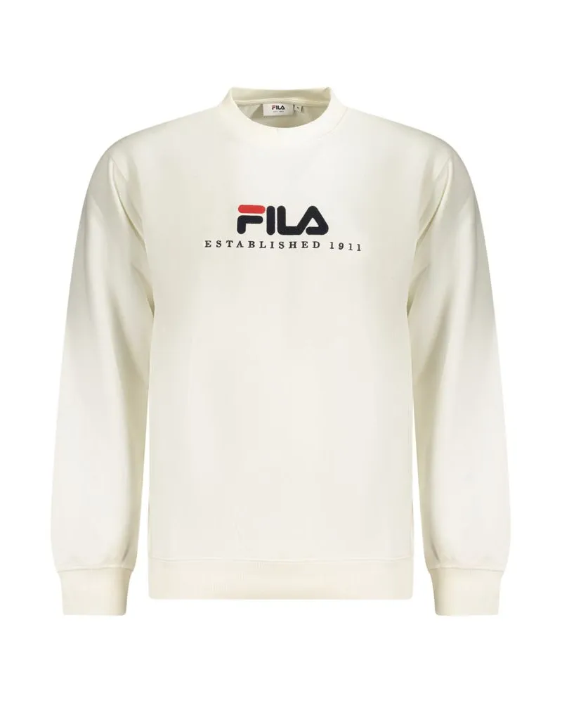 Fila Weißer Baumwoll-Herrenpullover Weiß
