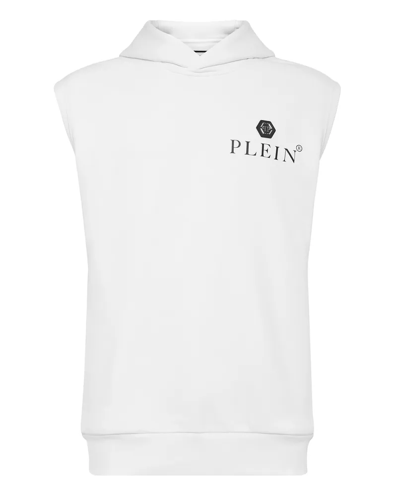 Philipp Plein Kapuzen-Sweatshirt Basic Weiß