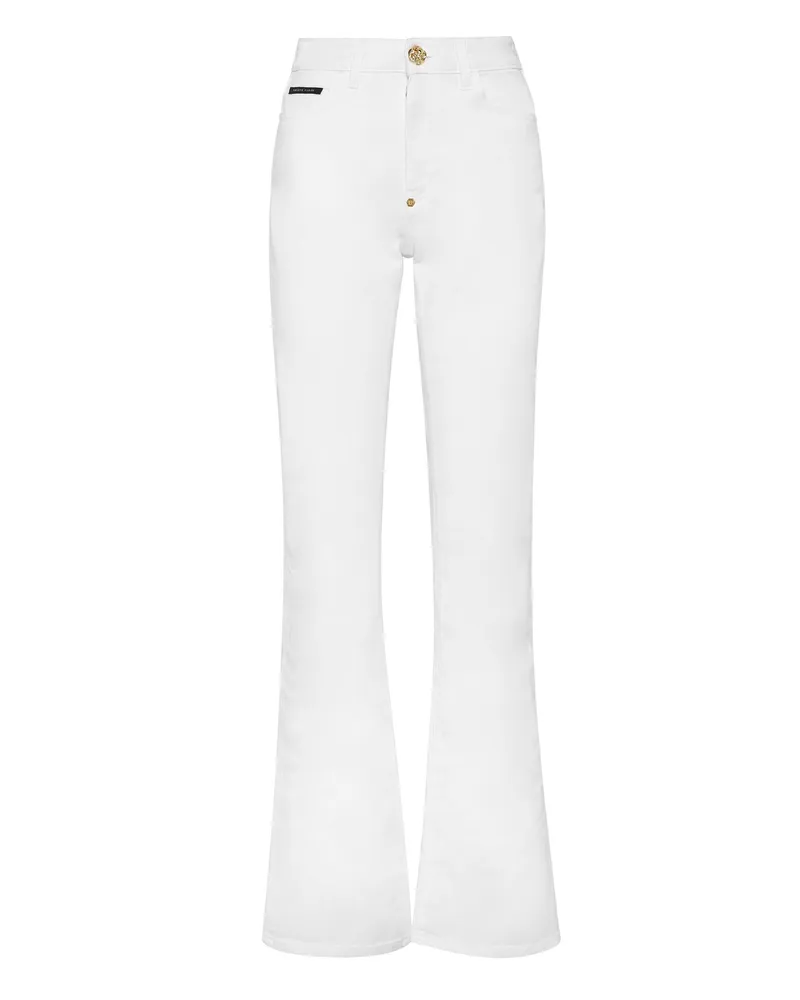 Philipp Plein Jeans Flare Fit Weiß