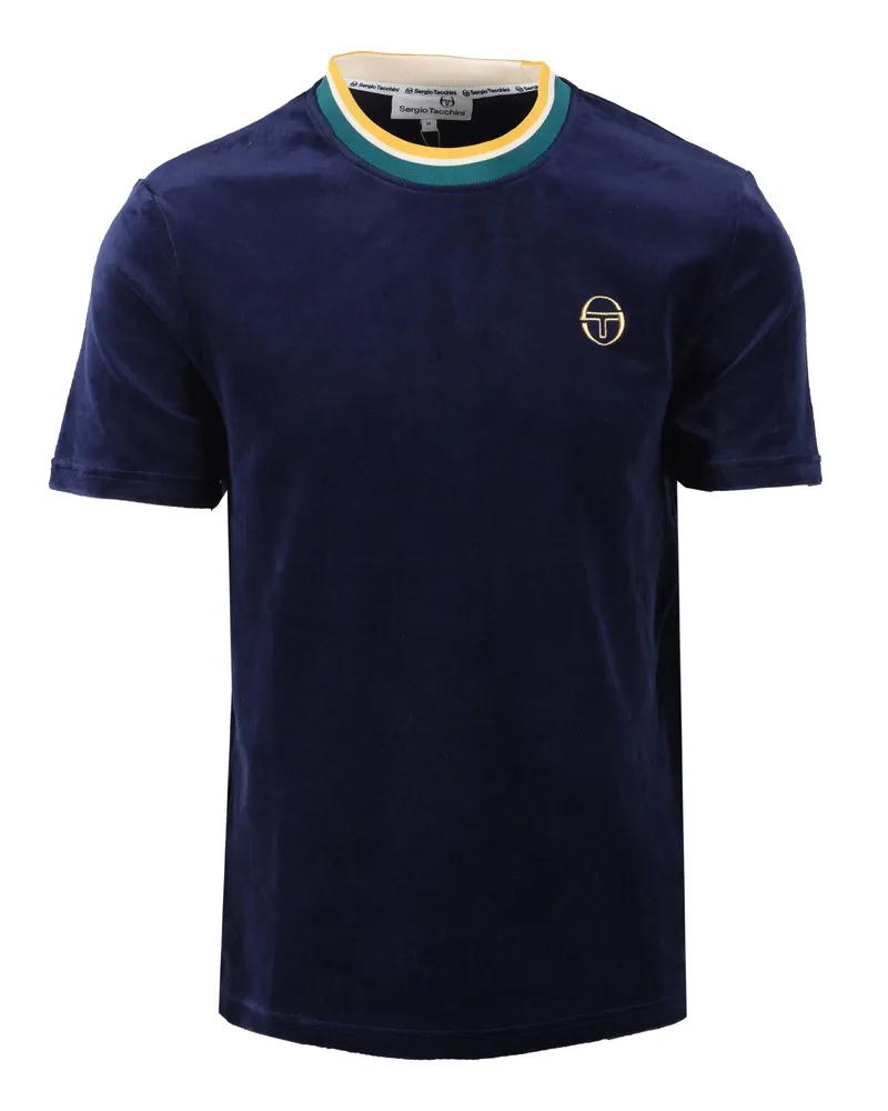 Sergio Tacchini MONTE VELOUR T-SHIRT MARITIME BLUE Marineblau