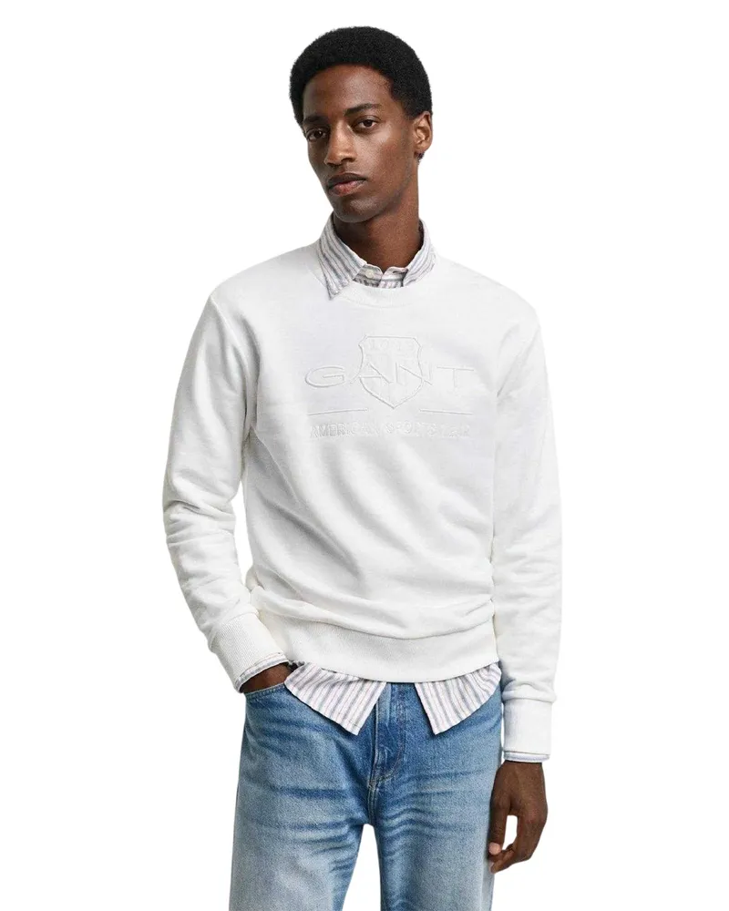 Gant Sweatshirt für Herren, Regulär (Cremefarbe Creme