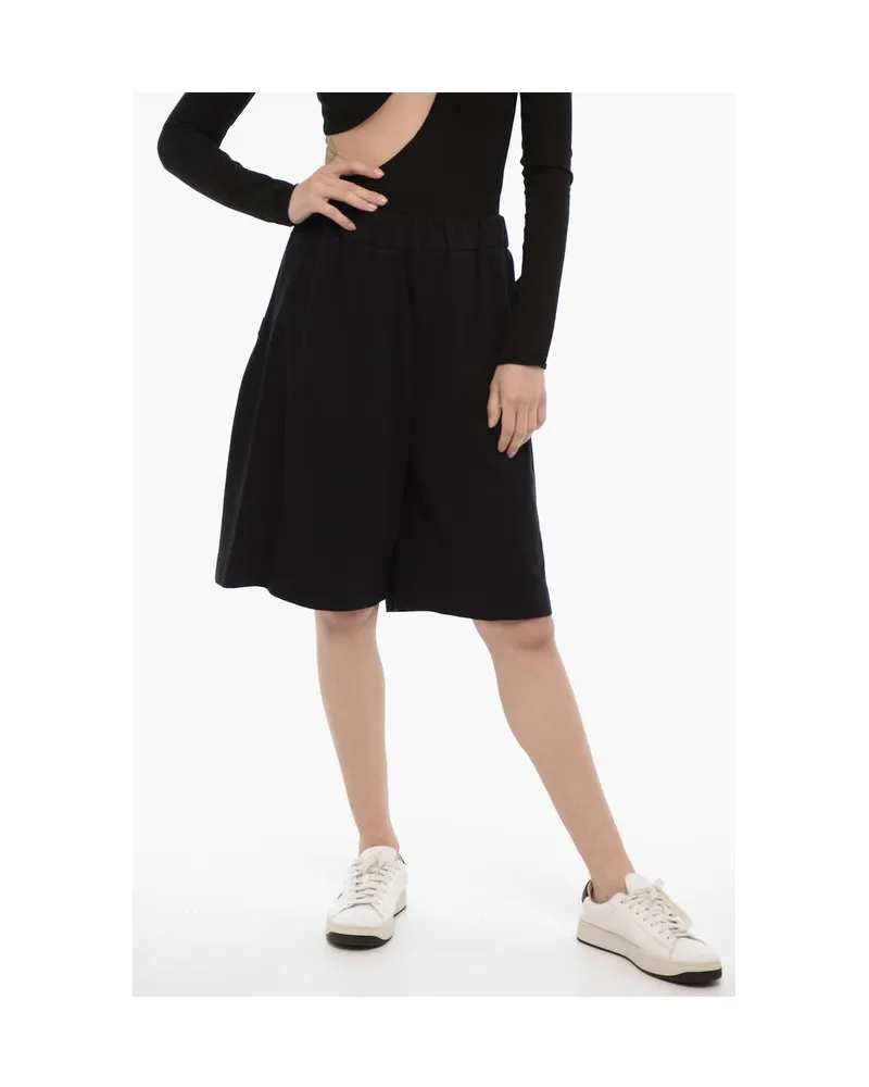 Woolrich Baumwoll-Shorts mit Patch - Schwarz Schwarz