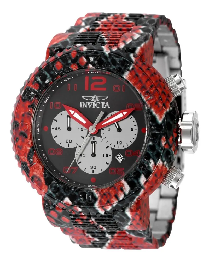 Invicta Pro Diver 48552 Herrenuhr, Quarz, Ø 52 mm - Rot Rot