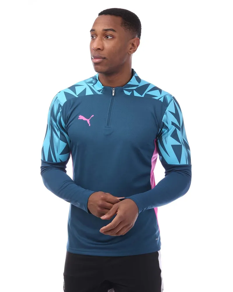 Puma Herren  IndividualFINAL 1/4 Zip Top in Blau Blau