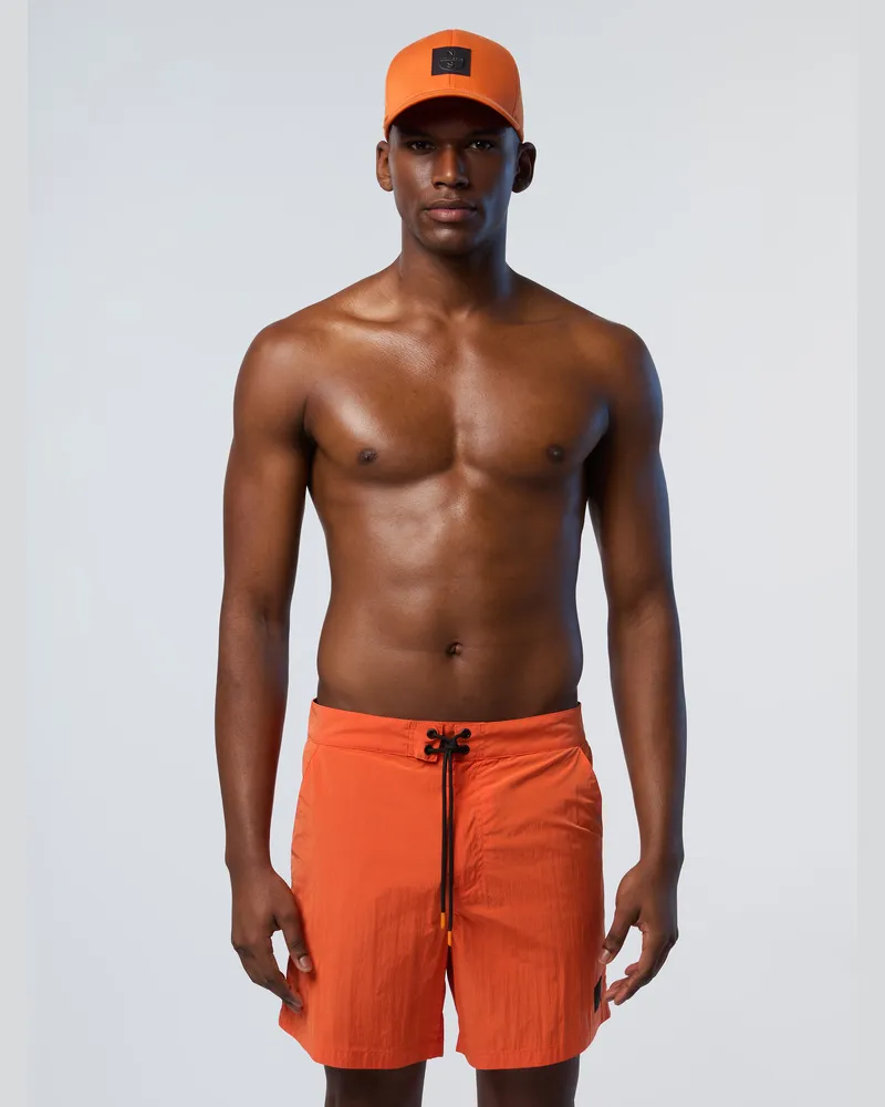 North Sails Badeshorts aus Memory-Gewebe Orange