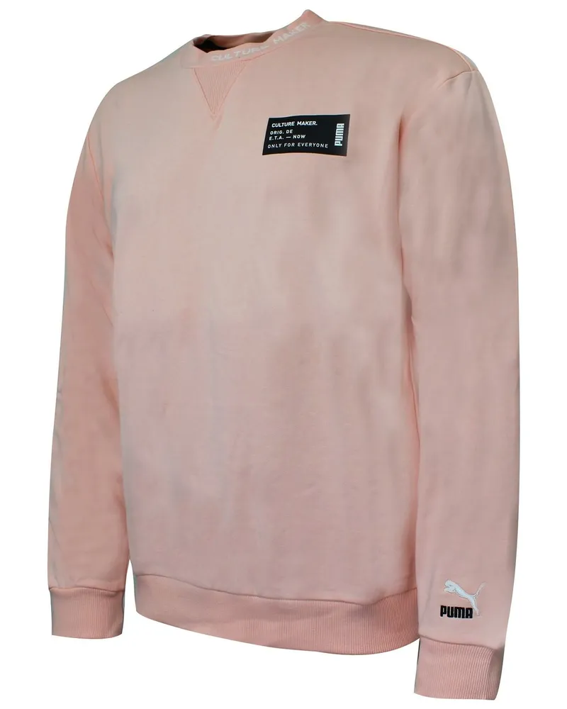 Puma Culture Maker Herren Crew Sweatshirt Logo Pink Pullover 597910 54 Rosa