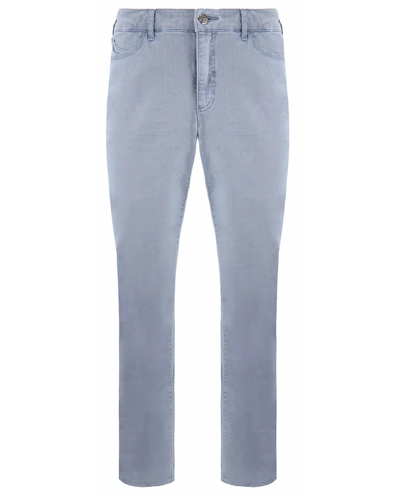 Giorgio Armani Emporio  J18 Slim Fit High Taille Womens Hosen Hellblau