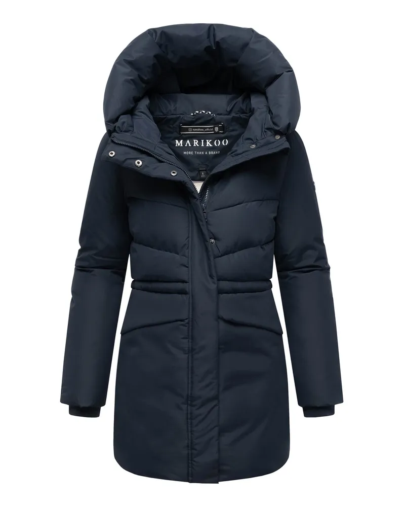 Marikoo Damen Winterjacke Delilah mit Fleecefutter & Taillenregulierung Blau