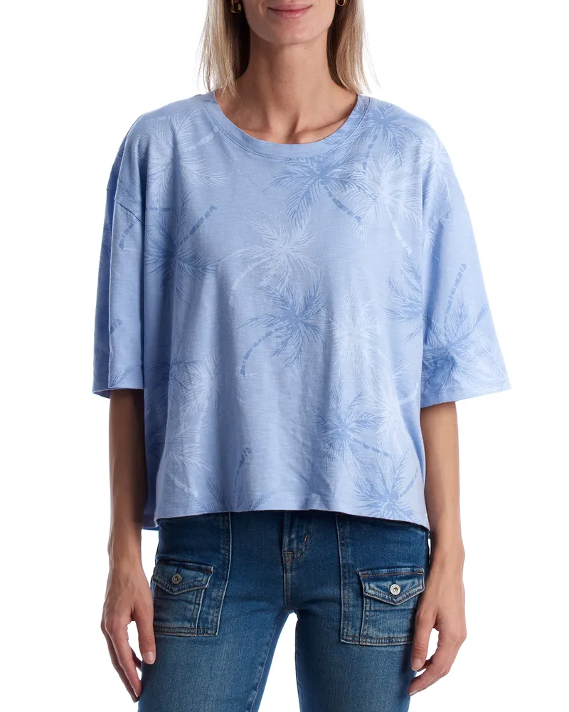 GAP Damen Oversize Kurzarm T-Shirt 866972 Blau