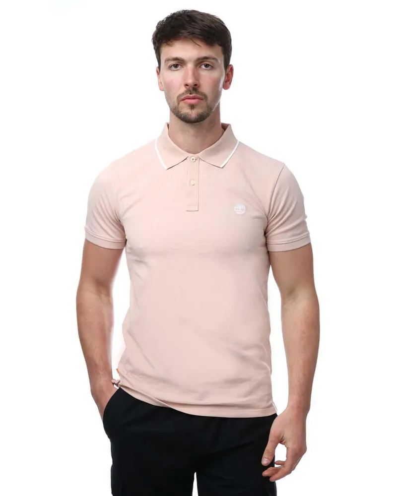 Timberland Poloshirt für Herren kurzärmlig (Pink Rosa