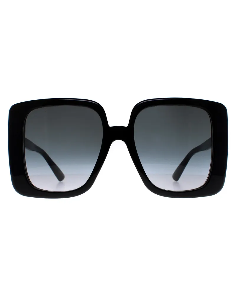 Gucci Quadratische Damen Sonnenbrille Schwarz Grau GG1314S Schwarz