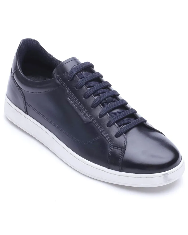 Base London Zammo Leder Herren NAVY Sneaker Marineblau
