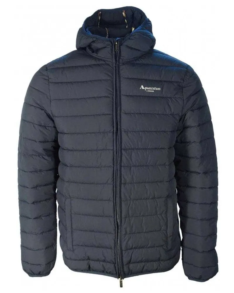 Aquascutum Active" Kapuzenjacke für Herren, mit Kapuze (Dunkles Marineblau Marineblau