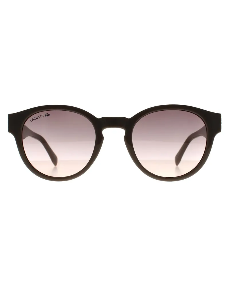 Lacoste Round Damenbrillenfassung, transparent mit Taupe/Nude-Gradient, Modell L6000S - Grau Grau