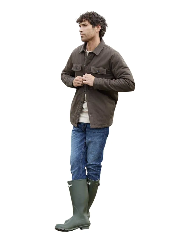 Threadbare Hemdjacke für Herren (Schokolade Schokoladenbraun