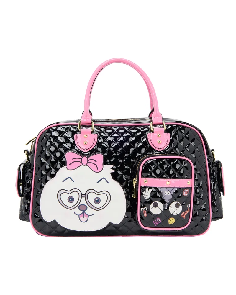 My Mo Handtasche Handtasche Frauen Schwarz Rosa Schwarz