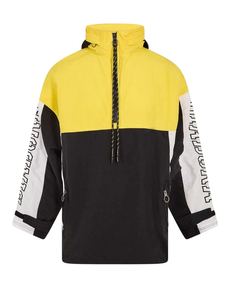 Diadora Ema" Anorak für Herren, Hochleistungsmaterial, Training (Sonnenblumen-Gelb/Weiß/Schwarz Gelb