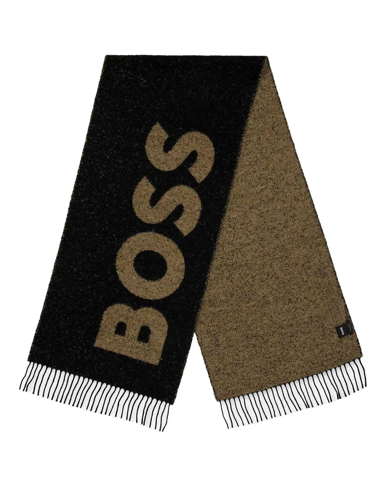 HUGO BOSS Armin" Schal, Jacquard (Schwarz Schwarz