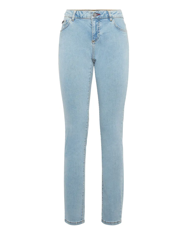 Philipp Plein Jeans Slim Fit Hellblau