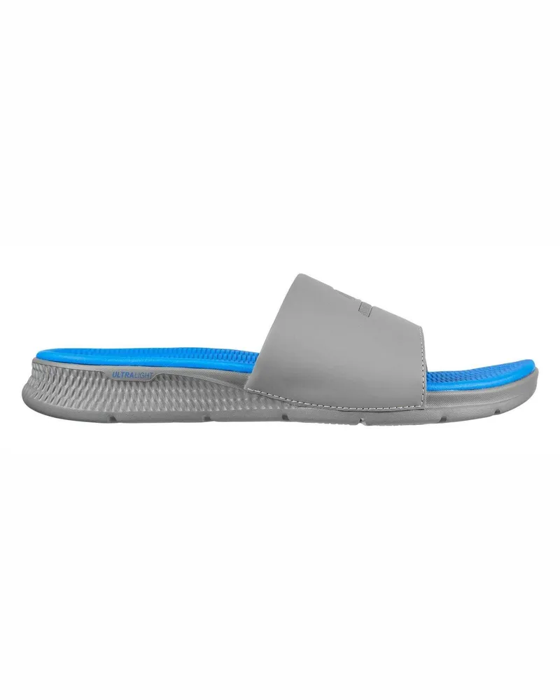 Skechers Sandalen für Herren, Flach (Holzkohle/Blau Anthrazit