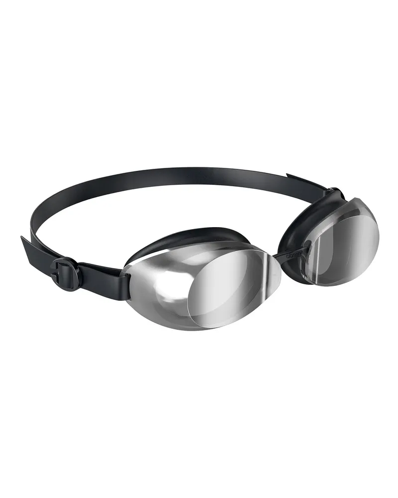 Speedo Jet 2.0" Schwimmbrille Spiegel für Herren/Damen Unisex (Schwarz/Silber Schwarz