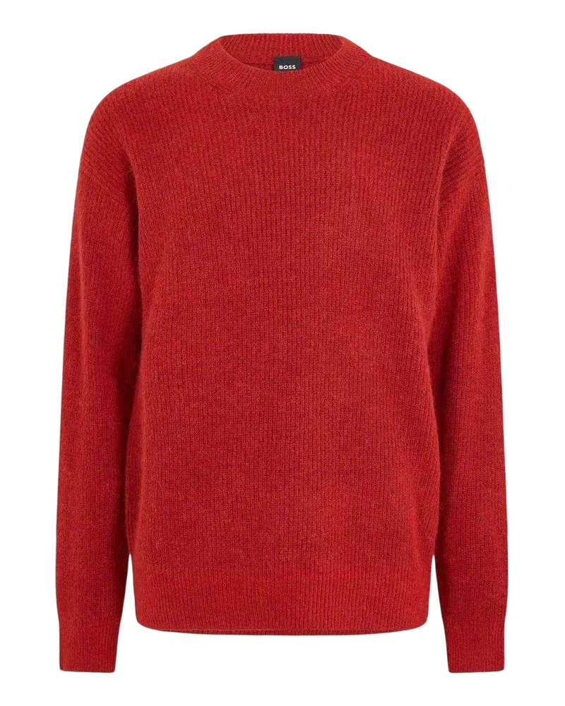 HUGO BOSS Pullover Top für Herren, Rundhalsausschnitt (Rot Rot