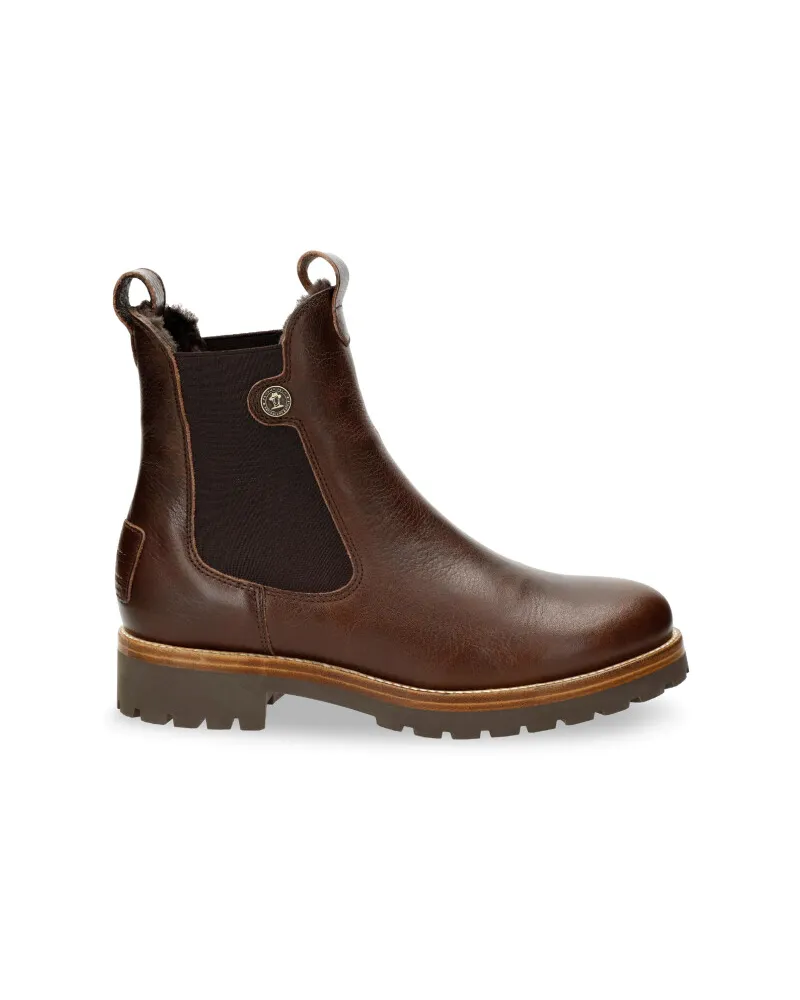 Panama Jack Francesca B13 Chelsea-Stiefel für Damen aus braunem Leder Braun