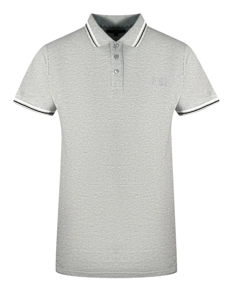 Roberto Cavalli Zwillingskragen Polo-Shirt Grau Grau