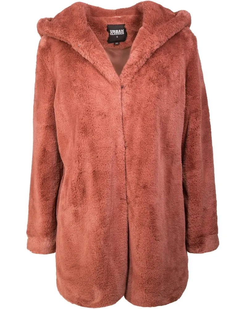 Urban Classics Mantel mit Kapuze für Damen (Dunkelrosa Rosé