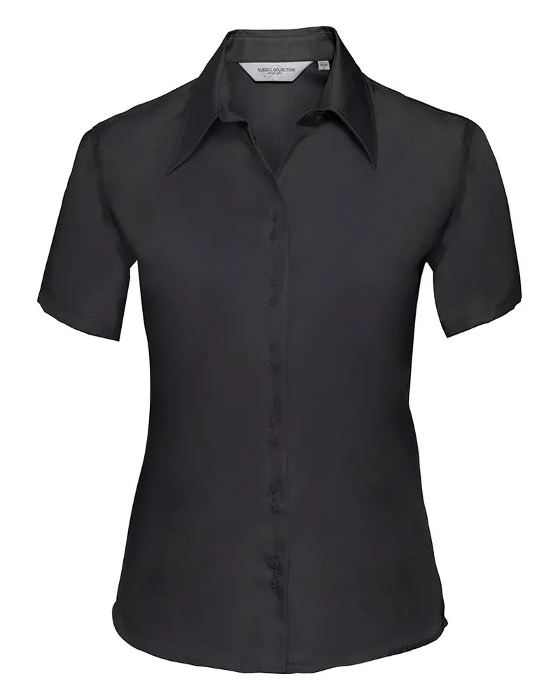 Russell Athletic Russell Collection - "Ultimate" Hemd für Damen kurzärmlig (Schwarz Schwarz