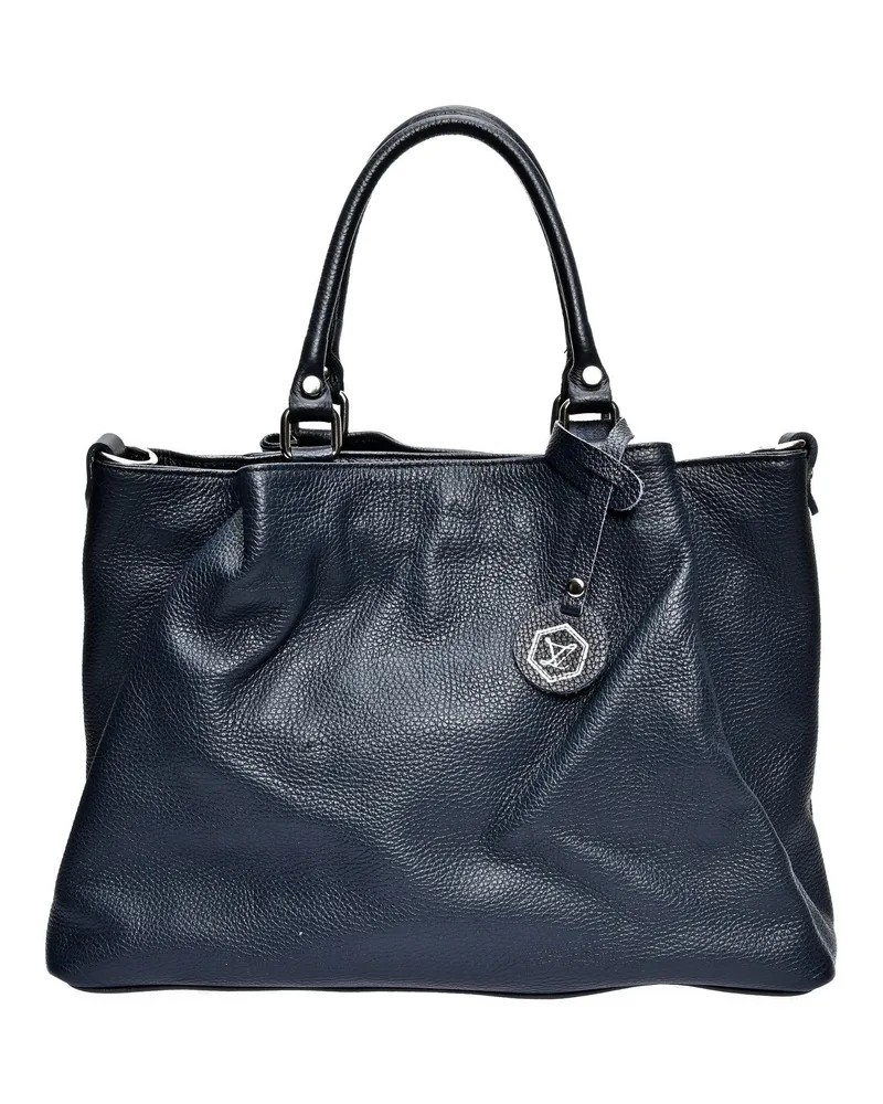 Luisa Vannini Blau Rindsledertasche Blau