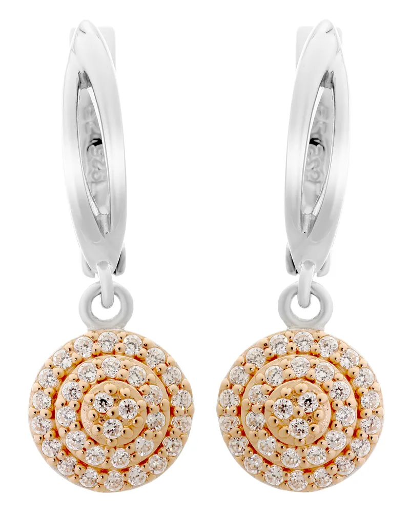 Orphelia Leanna' Damen-Set aus 925er Sterlingsilber: Kettenanhänger + Ohrringe - Silber/Rosé SET-7120 Silber