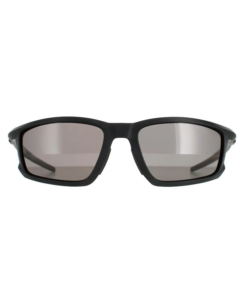 Tommy Hilfiger Rectangle Mens Matte Black Grey Polarised TH 1914/S Schwarz