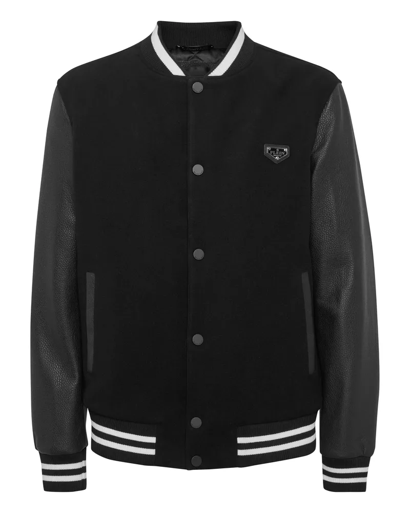Philipp Plein Bomberjacke mit Skull-Motiv - Schwarz Schwarz
