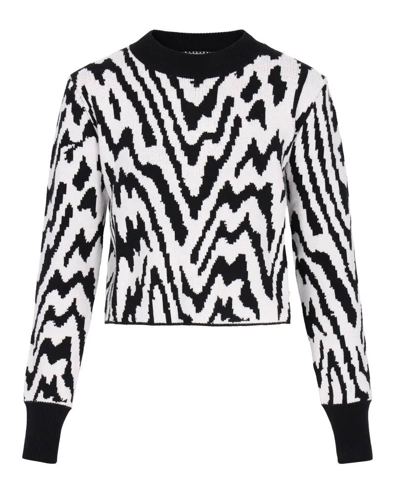 My Mo Pullover Frauen schwarz-weiß Schwarz