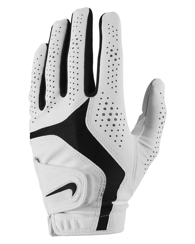 Nike Dura Feel X" Linkshänder Golf-Handschuh für Herren, PU-Kunststoff, Polyester, Nylon, Spandex (Weiß Weiß