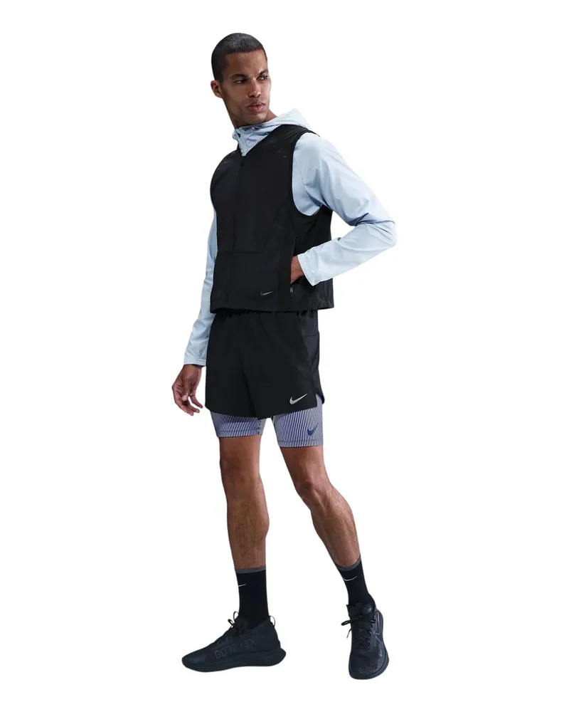 Nike Weste für Herren, Laufen, Schmal (Schwarz Schwarz
