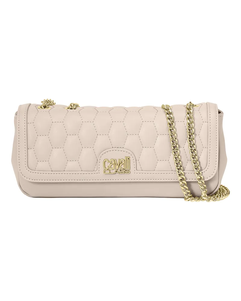 Roberto Cavalli Damen-Schultertasche mit Kettenriemen CCHB0248 Beige