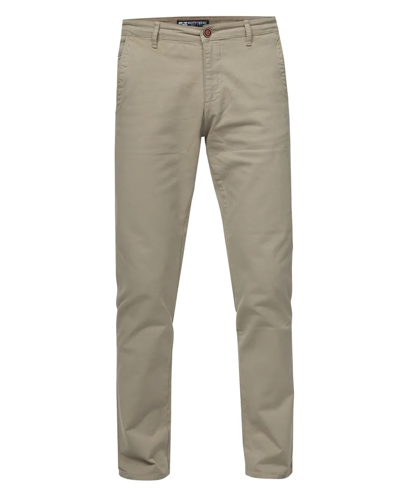 Rusty Neal Chino Hose "MARSU" Regular Fit Cotton-Stretch Oliv