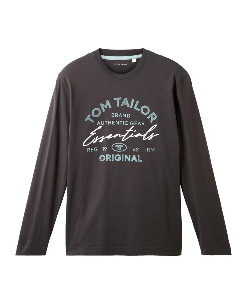 Tom Tailor Langarmshirt - Dunkelgrau Dunkelgrau