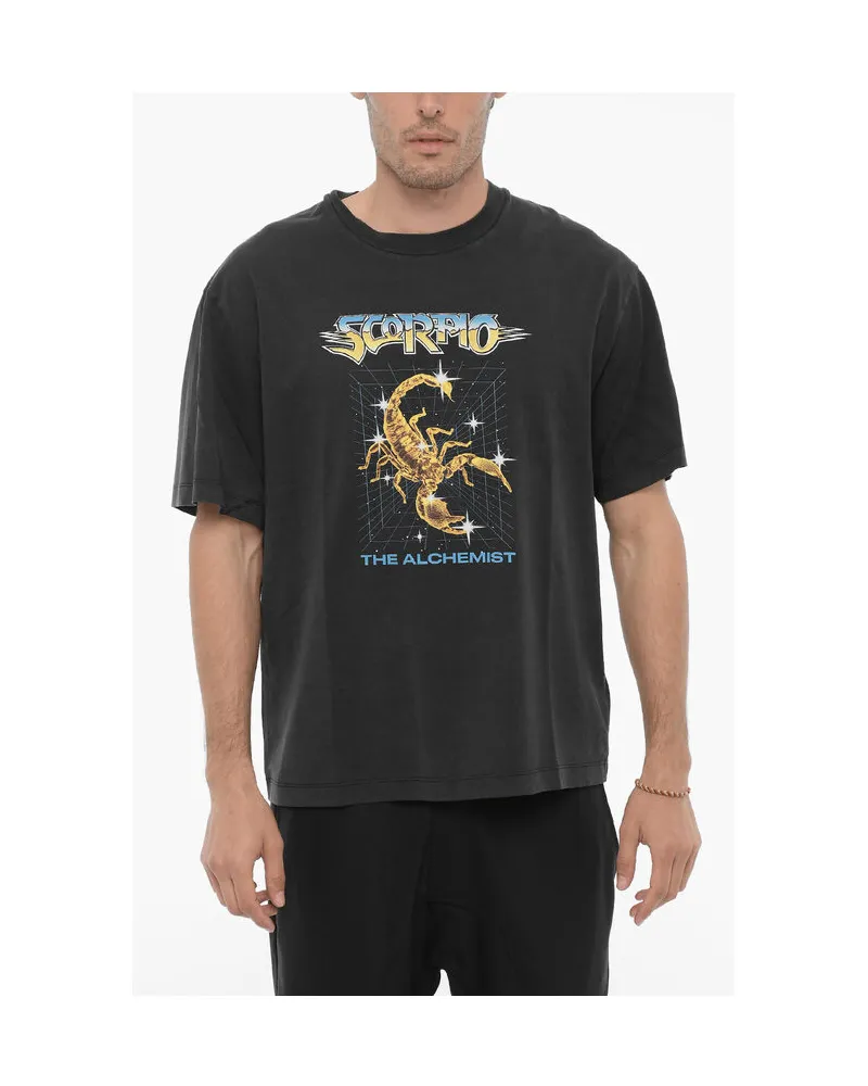 Neil Barrett T-Shirt mit Rundhalsausschnitt und Print "SCORPIO THE ALCHEMIST" - Grau Grau