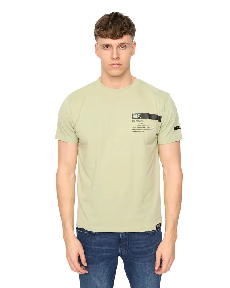 Duck and Cover Tatick" T-Shirt für Herren, Angerauhte Baumwolle (Helles Oliv Oliv