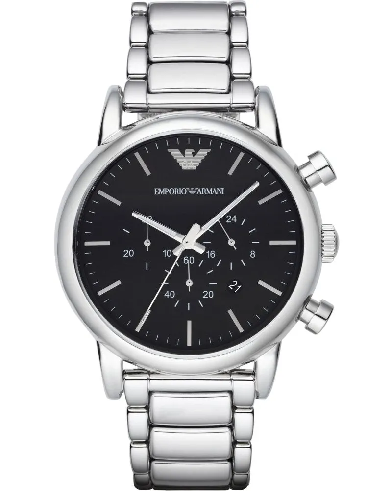 Emporio Armani AR1894 Silber Chronograph Herrenuhr Silber
