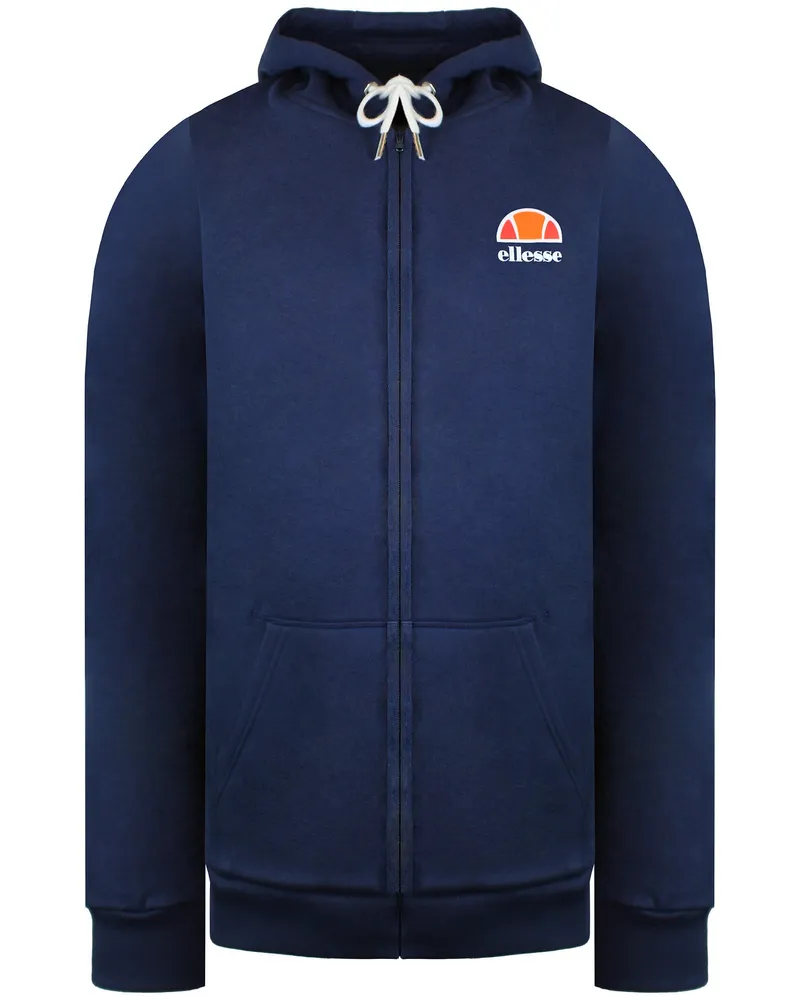 Ellesse Herren-Trainingsjacke mit durchgehendem Reißverschluss und Stehkragen - Marineblau Marineblau